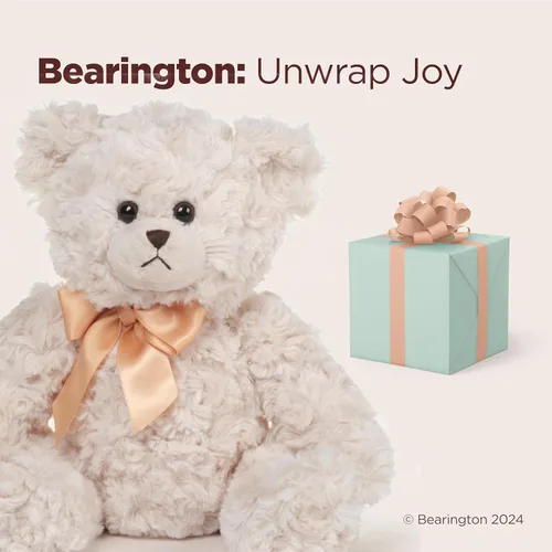 Vista 5 de Bearington Lil' Huggles, oso de peluche blanco de 10 pulgadas, es un gran regalo para cumpleaños, aniversario, vacaciones o graduación