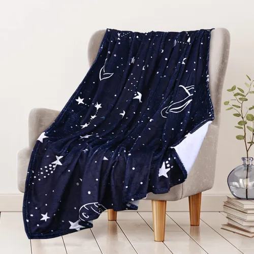 Vista 2 de RosieLily Mantas ligeras de estrellas, regalos con estampado de constelación, franela suave y acogedora felpa celestial del zodiaco astrología