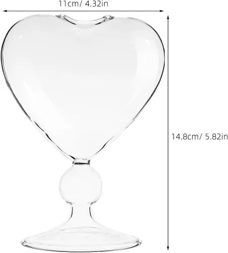 Vista 5 de Copas de Martini con forma de corazón transparente para el día de San Valentín, copas de vino creativas para KTV, hogar, bar, club, restaurante, 2