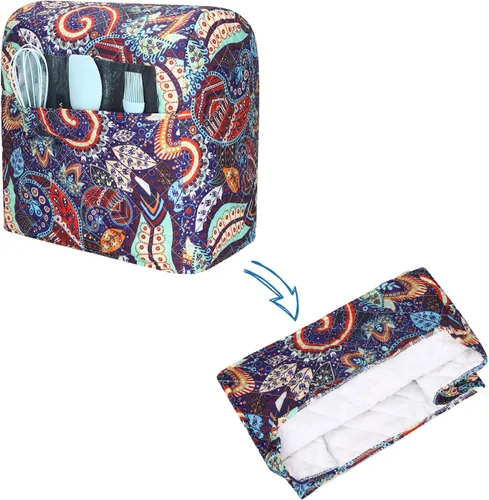 Vista 7 de Funda para batidora de cocina compatible con mezcladores Kitchenaid de 7 a 8 cuartos de galón, funda para batidora de pie con bolsillo, cubiertas