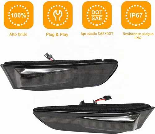 Vista 7 de Luces de posición laterales LED compatibles con G35 2D Coupé 2003-2007 / para Skyline V35 Coupe 2002-2007, lámparas de marcadores laterales de Luces