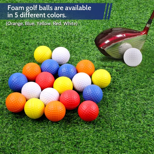 Vista 4 de Guirnd 20 Pack Foam Golf Balls, 41mm Practice Golf Balls, Realistic Feel and Long Lasting Limited Fligh Practice Golf Balls for Backyard, Soft Golf