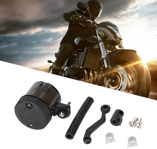 Vista 5 de Acouto Kit de depósito de freno Copa de aceite de motocicleta Universal motocicleta ABS Depósito de líquido de frenos Embrague Cilindro maestro