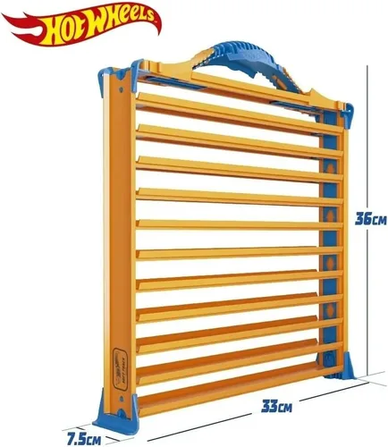 Vista 5 de Hot Wheels Rack N' Track Almacenamiento para 44 coches u otros juguetes - vitrina, caja de exhibición, estuche de coleccionista, caja