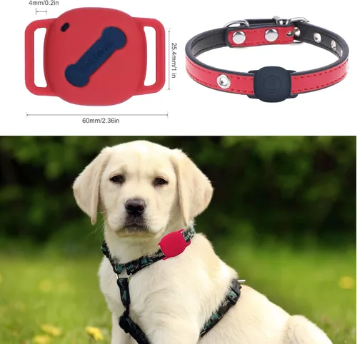Vista 6 de Lofekea Sillicone - Funda para Galaxy SmartTag, 2 unidades Samsung Smarttag+Plus Finder Tracker Holder para collar de perro y mascota, soporte