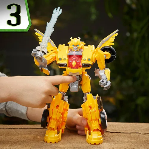 Vista 10 de Juguetes Transformers Rise of The Beasts Movie, Juguete Convertible Bumblebee Modo Bestia con Luces y Sonidos, Edades 6 y más, 10 pulgadas