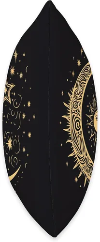 Vista 2 de Moon Sun Stars PopLove Co. Galaxy Night Sky Moon Lunar Stars Sun Love - Almohada de 16 x 16 pulgadas, multicolor