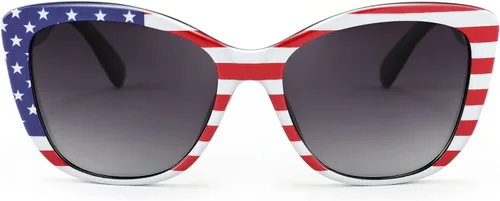 Vista 2 de FEISEDY Gafas de sol polarizadas vintage para mujer, estilo Jackie O Cat Eye B2451