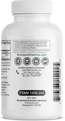 Vista 6 de Bronson Glicinato de zinc 30 mg quelatado absorción superior 100% fórmula quelatada sin OMG, 240 cápsulas vegetarianas