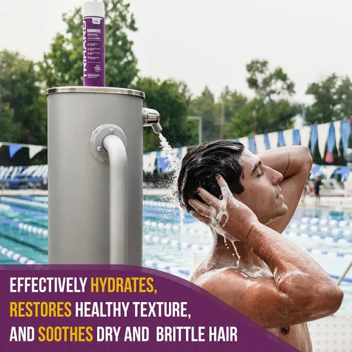 Vista 4 de TRIHARD Elite Swim Protection Pack Kit completo para cabello y cuerpo Incluye muestras gratuitas de lavado facial y loción corporal