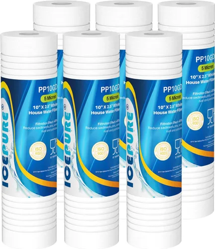 Vista 9 de ICEPURE Cartucho de filtro de agua ranurado para sedimentos para toda la casa, de 10 x 2.5 pulgadas, para AO-WH-PREV-R2, AP110, AB-SGR5M, GXWH20S