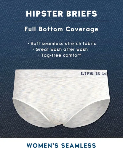 Vista 6 de Life is Good Ropa interior para mujer - Calzoncillos hipster sin costuras (paquete de 3)