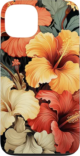 Vista 7 de Hawaiian Tropical Design Yellow Red Hibiscus Plumeria Case for iPhone 17