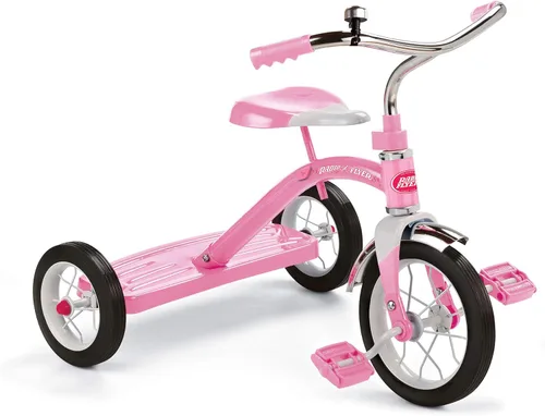 Vista 8 de Triciclo con manubrio ajustable Radio Flyer, 10", color rojo clásico, Rojo