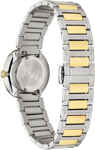 Vista 3 de Versace VET300721 - Mini reloj de pulsera para mujer, color oro amarillo, 1.102in, plateado, Virtus Mini