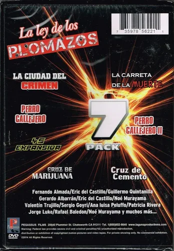 Vista 2 de LA LEY DE LOS PLOMAZOS (7 PELICULAS) LA CIUDAD DEL CRIMEN & LA CARRETA DE LA MUERTE & PERRO CALLEJERO 1 & PERRO CALLEJERO 2 & 45 EXPANSIVA & CRUZ DE