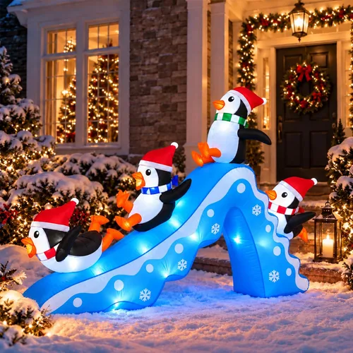 Vista 9 de Inflables navideños para decoración al aire libre, globo de nieve 2-Multi