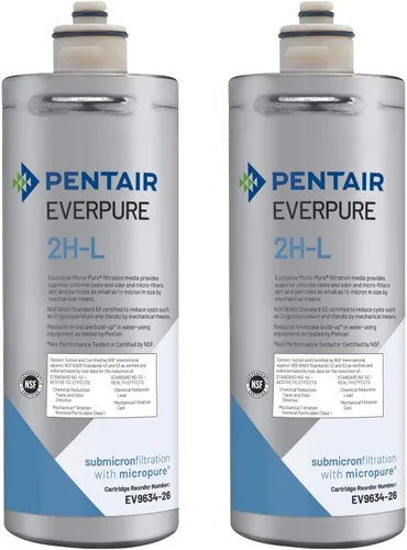Vista 3 de Everpure 2H-L Aquverse A100 Cartucho de filtro de repuesto Pentair S-54 para enfriador de agua Certificado NSF Paquete de 12