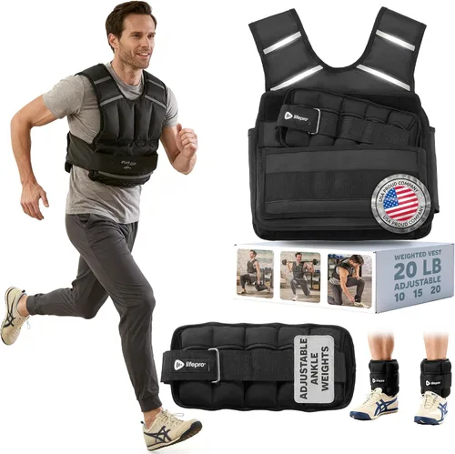 Vista 9 de Lifepro FlexVest Adjustable Weighted Vest for running