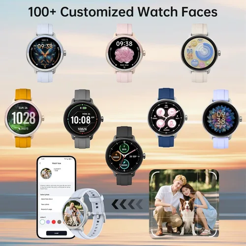 Vista 7 de Reloj inteligente para hombres y mujeres (respuesta/hacer llamadas), reloj inteligente con voz AI integrada, rastreador de fitness HD de 1.27