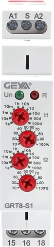Vista 7 de GEYA Relé de tiempo de ciclo asimétrico 1SPDT 16A AC/DC12V-240V Ciclador Repetición Temporizador Retraso Relé Carril DIN modular