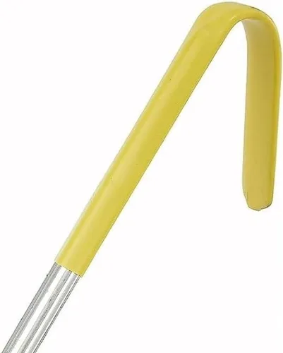 Vista 5 de Soro Essentials - Cucharón de acero inoxidable de una sola pieza de 1 onza con mango recubierto de color amarillo - Los mejores accesorios de cocina