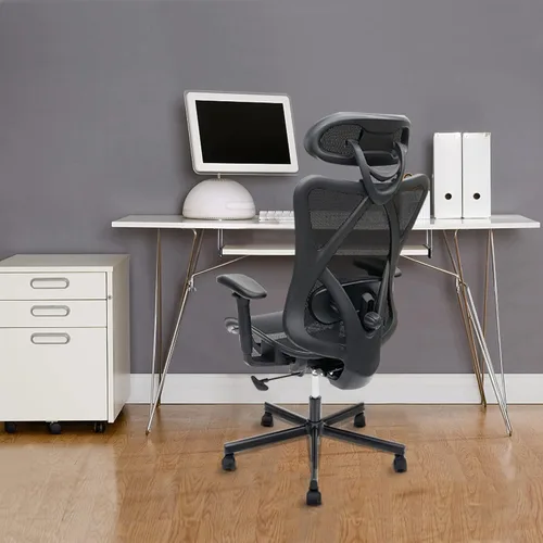Vista 6 de Ergonomic Office Chair with Lumbar Support, High Back Mesh Computer Desk Chair, Adjustable Gaming Chair for Adults with Headrest, 135° Recline