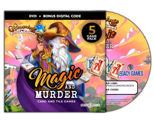 Vista 2 de Legacy Games Card & Tile Games for PC Magic and Murder (5 Game Pack) - PC DVD with Digital Download Codes