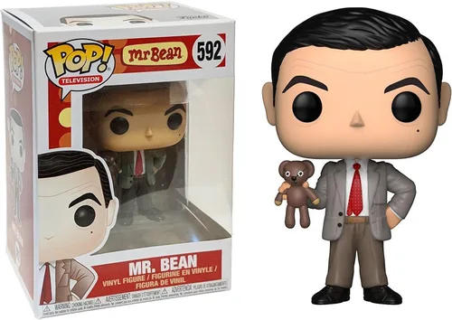 Vista 2 de Funko Pop! Movies: Mr. Bean - Figura de vinilo de Mr. Bean (incluye funda protectora compatible con Pop Box)