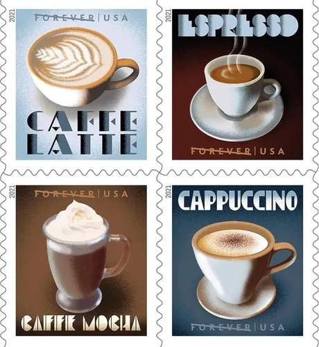 Vista 3 de Espresso Drinks US Postage Stamps - Folleto de 20