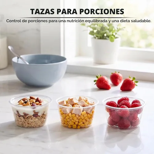 Vista 4 de GGOLDMER 300 Pack 4oz Plastic Portion Cups with No Lids, Condiment Cups