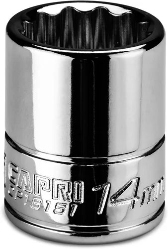 Vista 15 de Capri Tools Zócalo poco profundo de 0.157 in, accionamiento de 1/4", 12 puntos, métrico