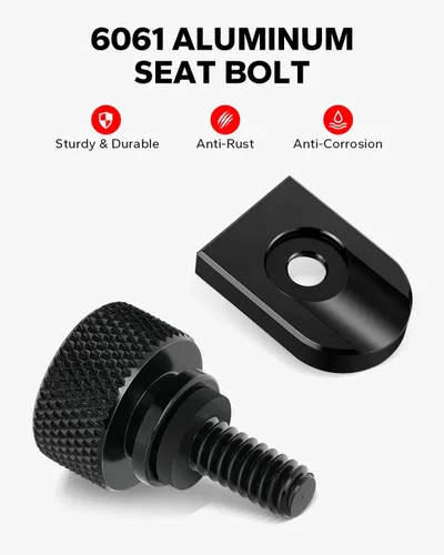 Vista 5 de Amazicha Cubierta de perilla de montaje de tornillo de aluminio negro compatible con Harley Davidson 1996-2024