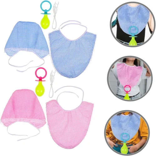 Vista 7 de Conjunto de disfraz para adultos, chupete con peto, divertido accesorio de cosplay para fiestas y adultos