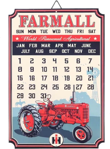 Vista 6 de Calendario de Camiones Chevrolet - Letrero Vintage de Metal en Relieve con Imanes para Garaje, Taller o Cueva del Hombre Azul