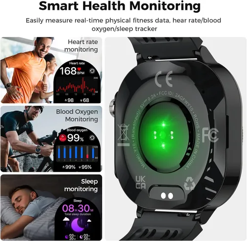 Vista 4 de 2026 Smart Watch (Answer/Make Call), 1.43" 3D-AMOLED Smartwatch for Men Women, 130+ Sports Fitness Watch, Heart Rate/Sleep Monitor, 60 Days
