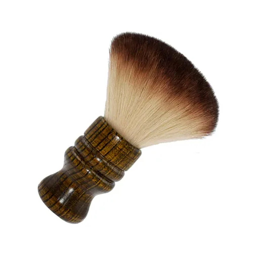 Vista 4 de Cepillo profesional para el cuello de la peluquería de 2 piezas con mango de madera, cepillo de barrido de pelo y kits de corte