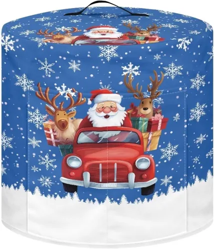 Vista 20 de GLENLCWE Cubierta para olla a presión de árbol de campana de Navidad, cubierta de electrodomésticos de cocina de Navidad, cubierta a prueba de polvo