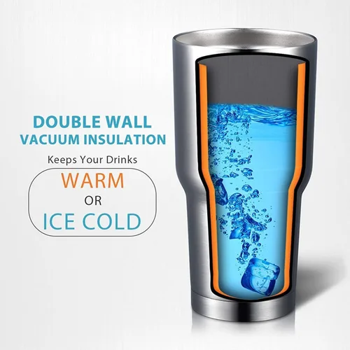Vista 4 de Fishoholic Regalo de pesca – Vaso de acero inoxidable de doble pared – 20 onzas, 30 onzas y 36 onzas