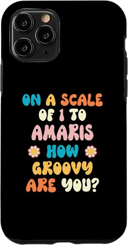 Vista 10 de iPhone 14 AMARIS Cute Retro Girls Groovy AMARIS Personalized Name Case