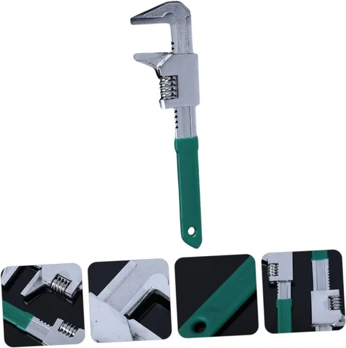 Vista 4 de ORFOFE Llave de ángulo recto en forma de F, alicates de acero para fontanería, alicates ajustables para apretar y aflojar accesorios, diseño