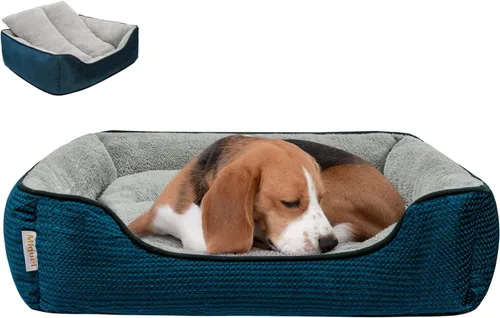 Vista 20 de Miguel Cama lavable para perros y gatos con cojín extraíble para perros medianos y pequeños, sofá cama para mascotas fácil de lavar con cojín Negro
