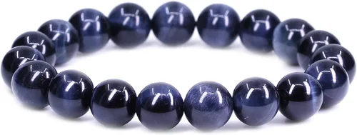 Vista 25 de Amandastone Pulsera elástica de cuentas redondas de 0.394 in con piedras preciosas naturales de 7 pulgadas Bloodstone africano