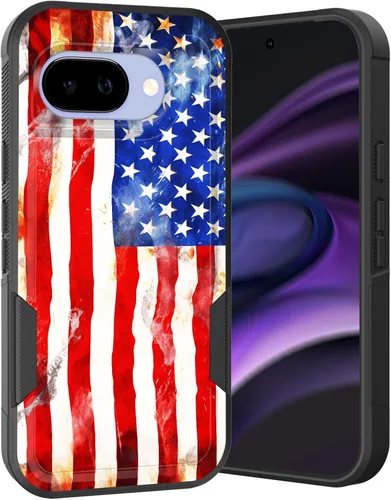 Vista 147 de Funda para Pixel 6A, Híbrida de Doble Capa de Servicio Pesado Resistente a Prueba de Golpes PC Duro + Funda Protectora de Silicona Suave para Google