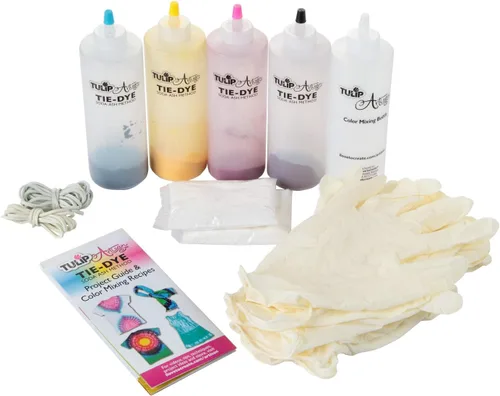 Vista 2 de Kit de teñido anudado artesanal Tulip con botella para mezclar colores, nuestros colores más vibrantes Artesano