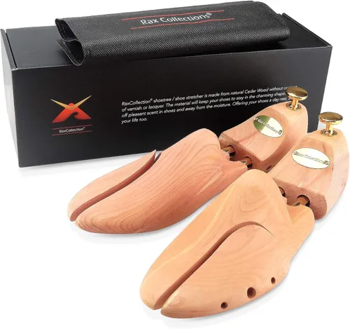 Vista 7 de RaxCollection Árbol de zapatos de cedro para hombres y mujeres 1 par Organizador de zapatos de madera español de primera clase Gran regalo