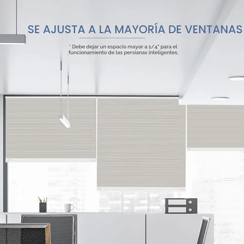Vista 4 de THIRDREALITY ZigBee Persiana Inteligente, Cortinas de Ventana Opacas Motorizadas con Control Remoto, Persianas de Panal Inalámbricas, Ajuste