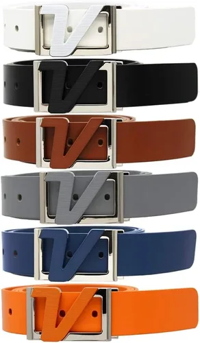 Vista 5 de Volvik - Correa de cinturón de cuero sólido italiano 100% auténtico, tamaño libre hasta 46 pulgadas, unisex
