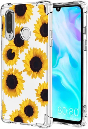 Vista 6 de Funda transparente para Huawei P30 Lite/Nova 4E MAR-LX3A para niñas y mujeres, TPU suave a prueba de golpes, funda protectora transparente