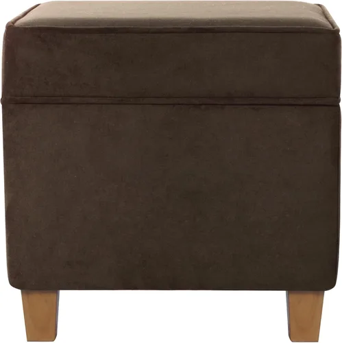 Vista 26 de HomePop Otomana Clásica Cuadrada de Almacenamiento con Tapa Desmontable Otomana con Almacenamiento para Sala de Estar y Dormitorio, Patrón de Negro